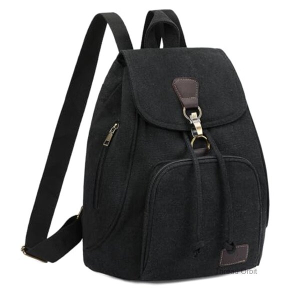 Canvas Mini Backpack Purse Daypack for Travel Work College Casual main image 4